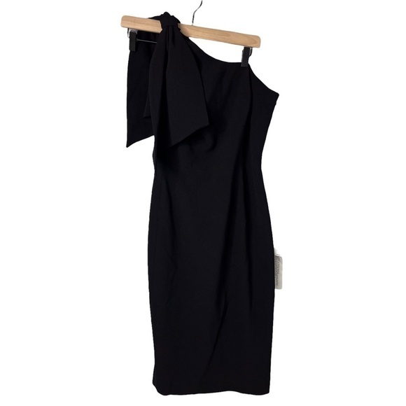 Dress The Population Tiffany One Shoulder Midi Dress Black Size Small Sleeveless - Picture 3 of 9